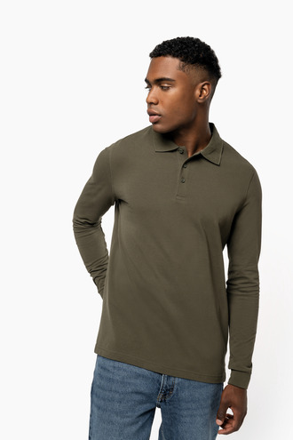 Kariban Men's long sleeve pique polo shirt [K243]