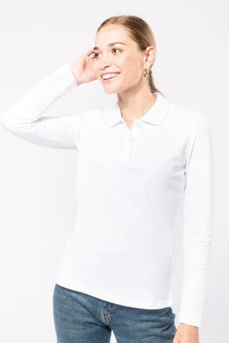 Kariban Ladies' long sleeve pique polo shirt [K244]