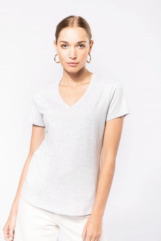 Kariban Ladies' short sleeve V-neck T-shirt [K381]