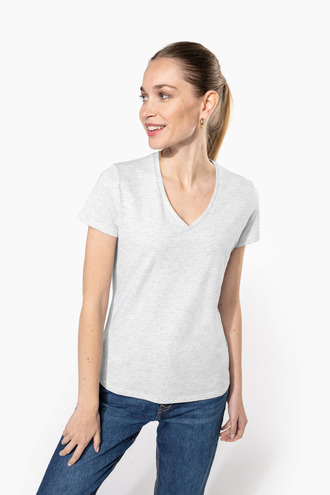 Kariban Ladies' short sleeve V-neck T-shirt [K381]