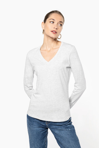 Kariban Ladies long sleeve v-neck [K382]