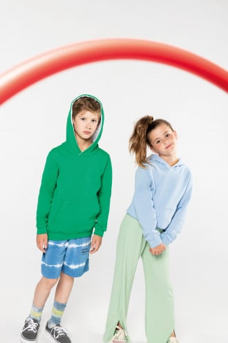 Kariban Kids' contrast hooded sweatshirt [K453]