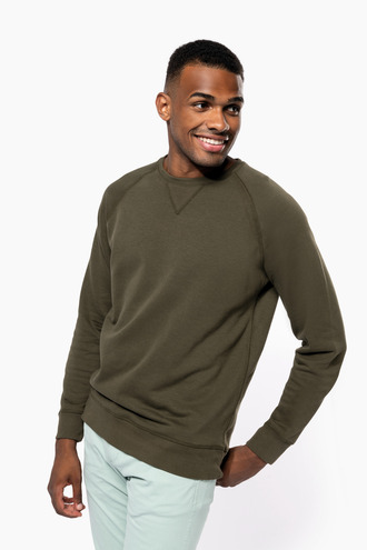 Kariban Mens organic cotton crew neck raglan sleeve sweatshirt [K480]