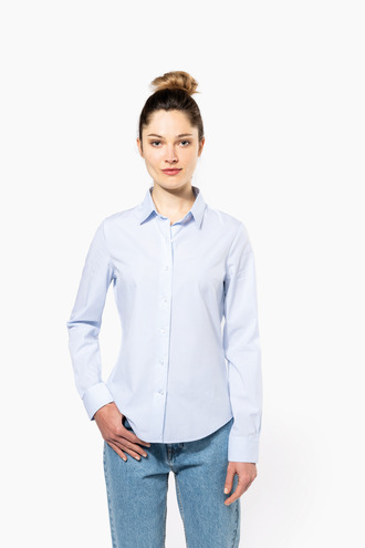 Kariban Ladiesï¿½ long sleeve poplin shirt [K510]