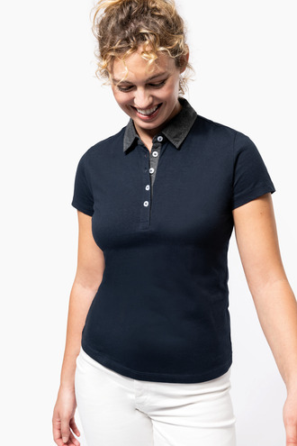 Kariban Ladies two-tone jersey polo shirt [K261]