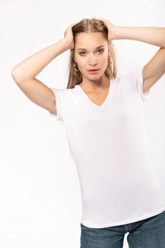 Kariban Ladies V-neck short-sleeved t-shirt [K3015]