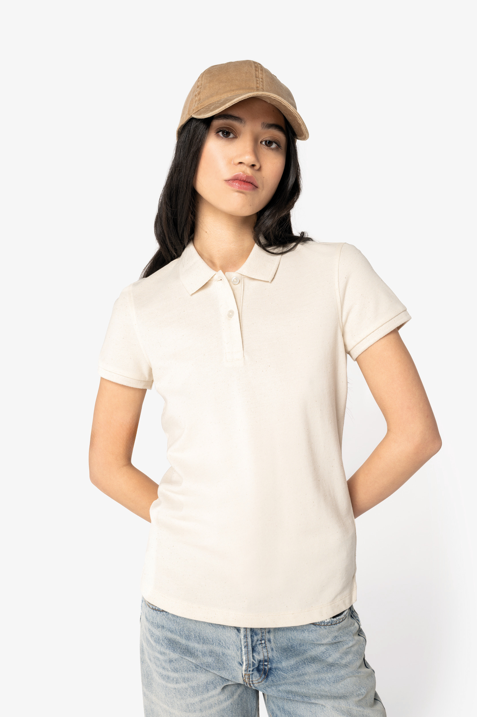 Native Spirit&nbsp;Ladies eco-friendly piqu&eacute; knit polo shirt&nbsp;[NS208]
