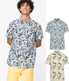 Native Spirit Mens eco-friendly plant print shirt [NS530]
