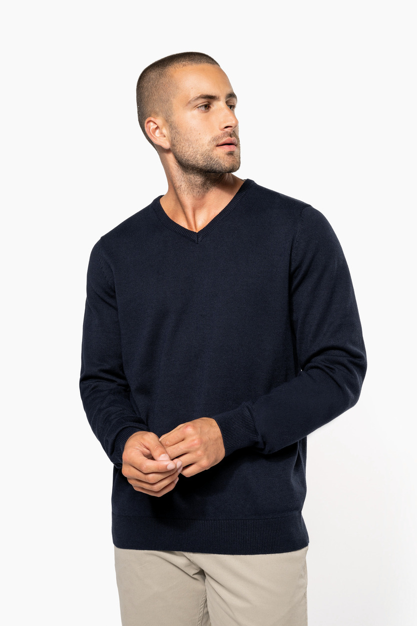 Kariban Heren pullover met v-hals [K965]