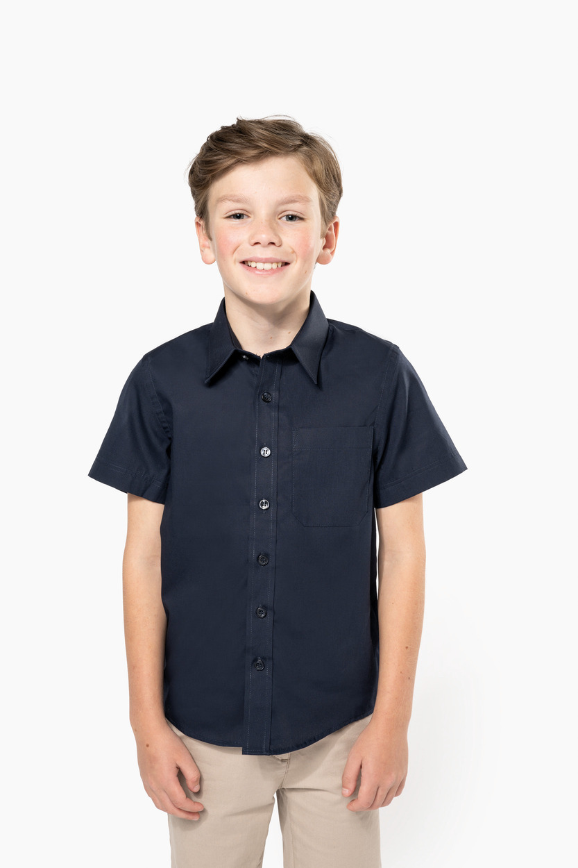 Kariban Kid's short sleeve popeline shirt [K520]