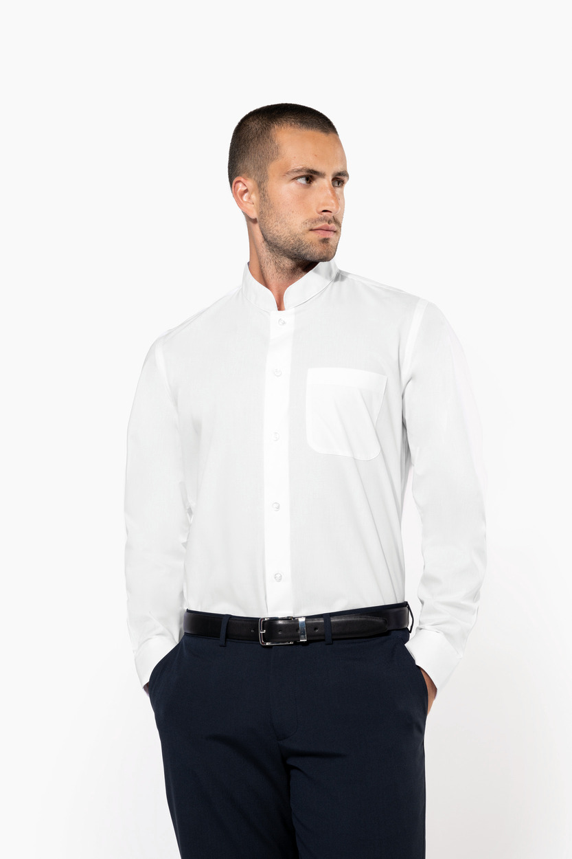 Kariban Men's long sleeve mandarin collar shirt [K515]