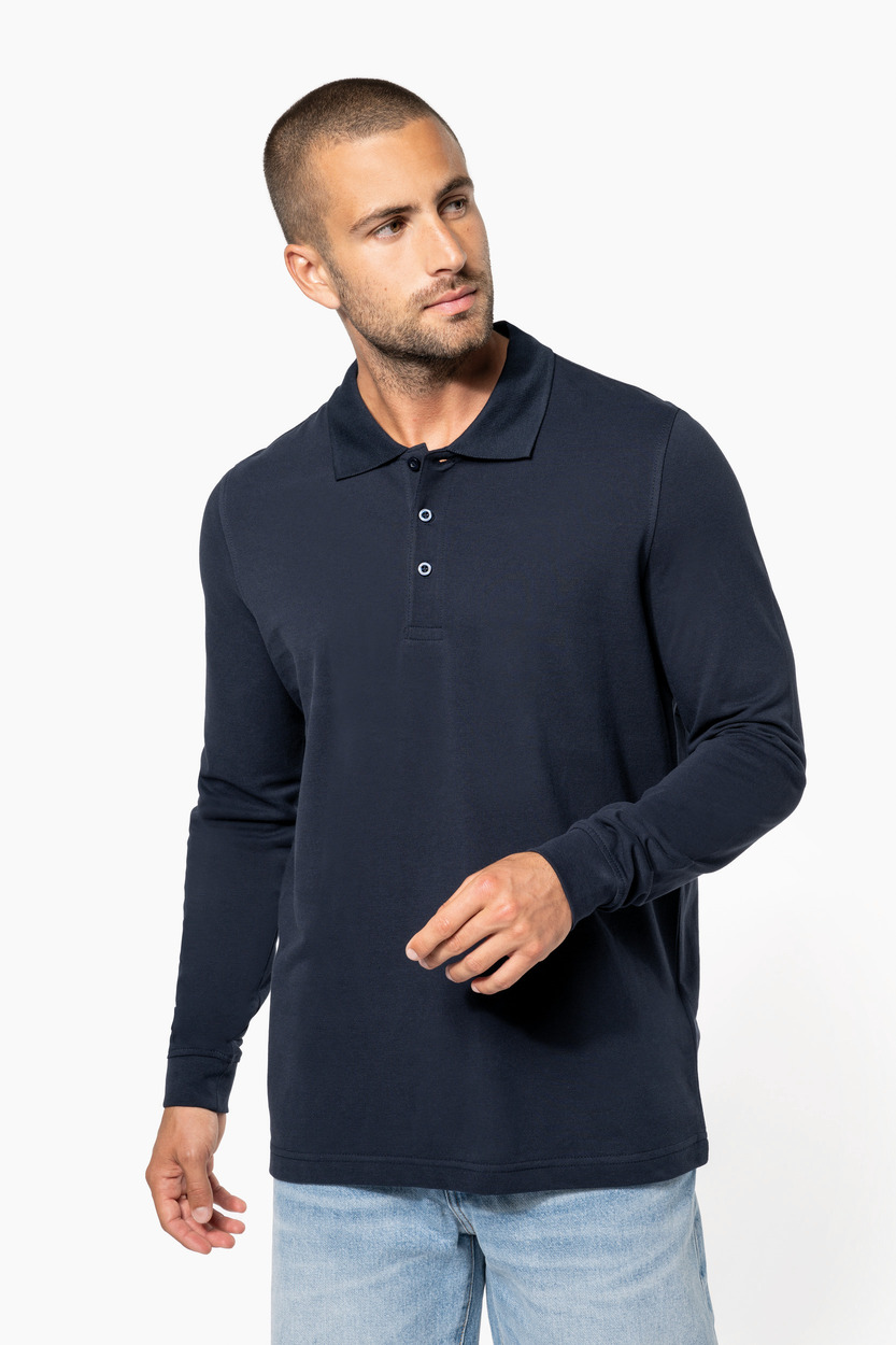 Kariban Mens pique long sleeve polo shirt [K256]