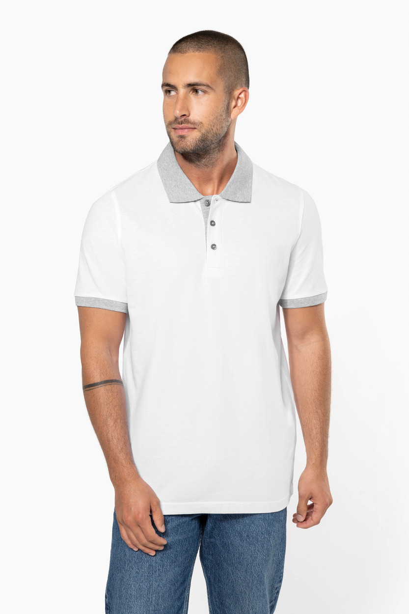 Kariban Mens two-tone piqu&eacute; polo shirt [K258]