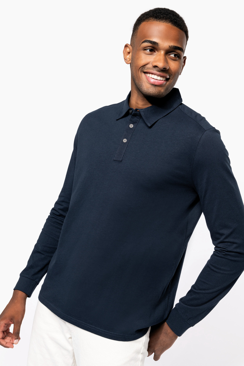 Kariban Mens long sleeved jersey polo shirt [K264]