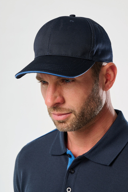 Kariban WK Oekotex certified 6 panel cap with sandwich peak [WKP145]