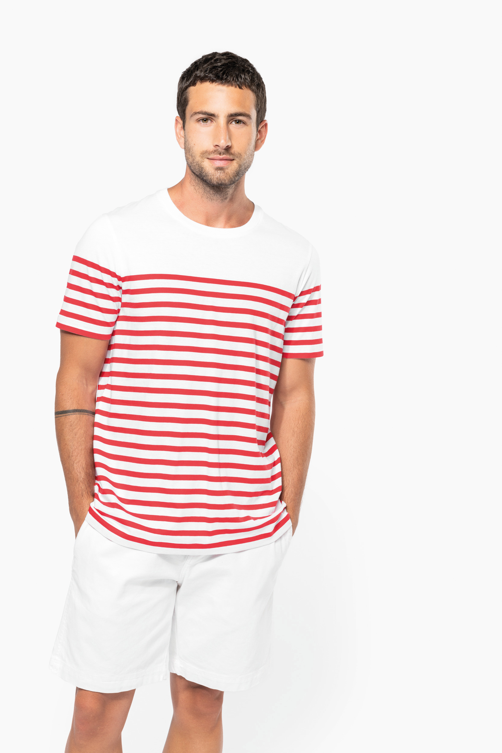 Kariban Mens Organic crew neck sailor T-shirt [K3033]