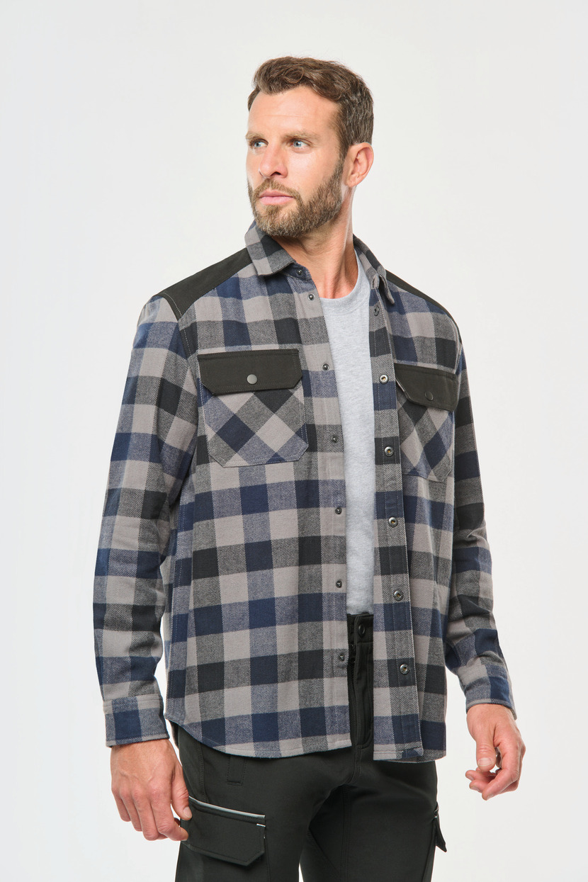 Kariban WK Mens checked shirt with pockets [WK520]