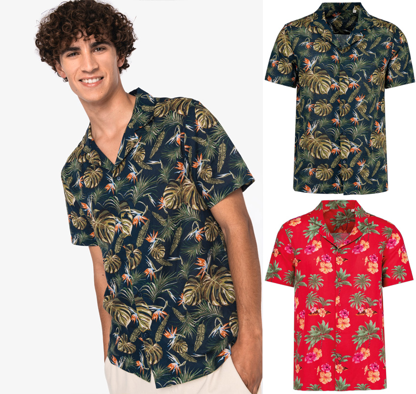 Native Spirit Mens eco-friendly Hawaiian print shirt [NS529]