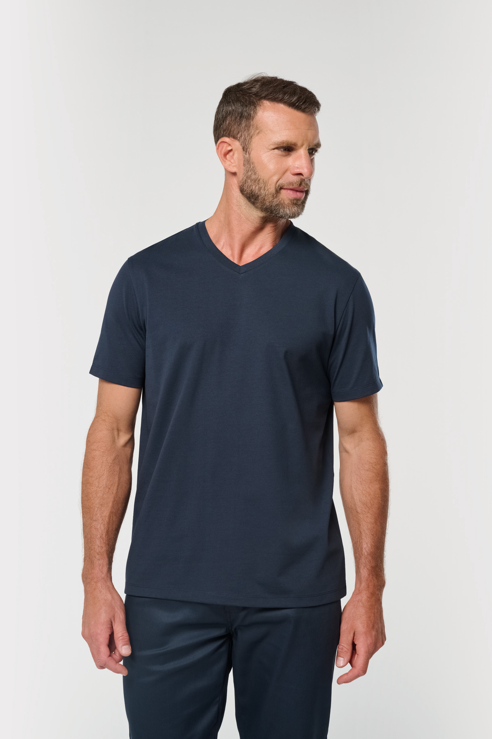 Kariban WK Mens antibacterial v-neck t-shirt [WK316]