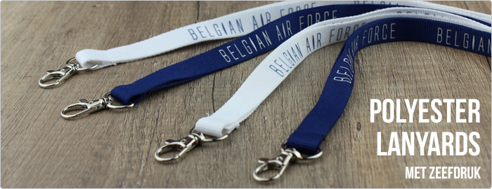 polyester lanyards met print