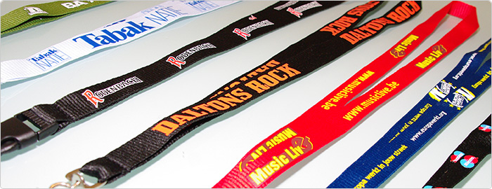 meerdere lanyards met bedrukking