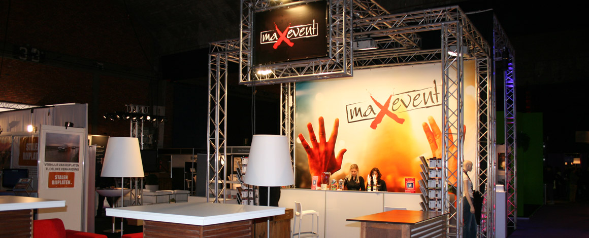 beursstand van maxevent op Festivak 2012 in Antwerpen