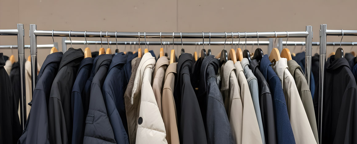 dame wacht ongeduldig op haar jas aan een garderobe op een event