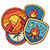 groep van 4 geweven patches