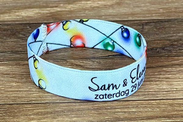 full color herbruikbaar stretchy polsbandje